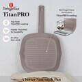 Tigaie grill Berlinger Haus, Taupe, 28 cm, 2.1 L, aluminiu forjat, taupe mat