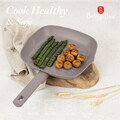 Tigaie grill Berlinger Haus, Taupe, 28 cm, 2.1 L, aluminiu forjat, taupe mat