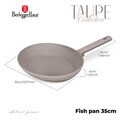 Tigaie pentru peste Berlinger Haus, Taupe, 35 cm, aluminiu forjat, taupe mat