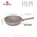 Tigaie Wok Berlinger Haus, Taupe, 28 cm, 3.2 L, aluminiu forjat, taupe mat