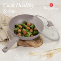 Tigaie Wok cu capac Berlinger Haus, Taupe, 28 cm, 3.2 L, aluminiu forjat, taupe mat