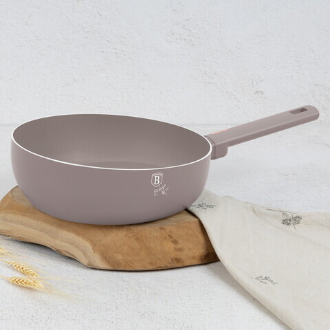 Tigaie flip Berlinger Haus, Taupe, 26 cm, aluminiu, taupe mat