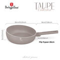 Tigaie flip Berlinger Haus, Taupe, 26 cm, aluminiu, taupe mat