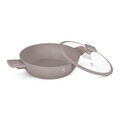 Oala cu capac Berlinger Haus, Taupe, 28 cm, 3.8 L, aluminiu forjat, taupe mat