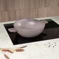 Tigaie Wok cu capac Berlinger Haus, Taupe, 30 cm, aluminiu forjat, taupe mat