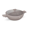 Tigaie Wok cu capac Berlinger Haus, Taupe, 30 cm, aluminiu forjat, taupe mat