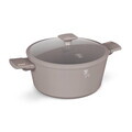 Oala cu capac Berlinger Haus, Taupe, 28 cm, 6.1 L, aluminiu forjat, taupe mat