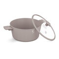 Oala cu capac Berlinger Haus, Taupe, 30 cm, 8 L, aluminiu forjat, taupe mat