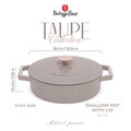 Oala cu capac Berlinger Haus, Taupe, 26 cm, 2.57 L, fonta, taupe