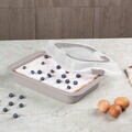 Tava cu capac Berlinger Haus, Taupe, 36.5x24.5x5.5 cm, otel carbon/plastic, taupe mat/alb