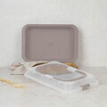 Tava cu capac Berlinger Haus, Taupe, 36.5x24.5x5.5 cm, otel carbon/plastic, taupe mat/alb