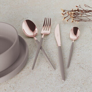 Taupe;Roz, Set tacamuri 24 piese