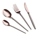 Set tacamuri 24 piese Berlinger Haus, Taupe, inox, taupe/roz