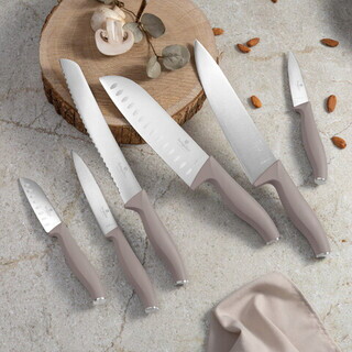 Taupe mat, Set 6 cutite