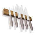 Set 5 cutite cu suport magnetic Berlinger Haus, Taupe, inox/lemn, taupe mat/natur