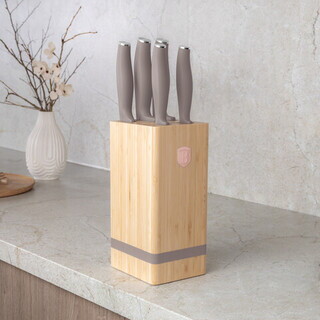 Taupe mat;Natur, Set cu suport patrat