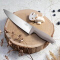 Set 5 cutite cu suport patrat Berlinger Haus, Taupe, inox/bambus, taupe mat/natur