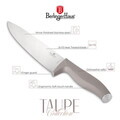 Set 5 cutite cu suport rotund Berlinger Haus, Taupe, inox/bambus, taupe mat/natur