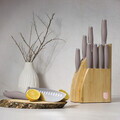 Set 9 cutite cu suport Berlinger Haus, Taupe, inox/bambus, taupe mat/natur