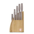 Set 9 cutite cu suport Berlinger Haus, Taupe, inox/bambus, taupe mat/natur