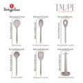 Set 5 ustensile de bucatarie cu suport, Berlinger Haus, Taupe, nailon/plastic, taupe mat