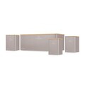 Set cutie pentru paine si 3 recipiente Berlinger Haus, Taupe, 33x18x12 cm, otel carbon, taupe mat/natur