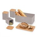 Set cutie pentru paine si 3 recipiente Berlinger Haus, Taupe, 33x18x12 cm, otel carbon, taupe mat/natur