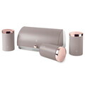 Set cutie pentru paine si 3 recipiente Berlinger Haus, Taupe, 38.5x28x18.5 cm, inox, taupe