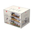 Set 3 caserole cu capac Berlinger Haus, Taupe, 570 ml / 840 ml / 1.18 L, sticla/plastic, taupe/transparent