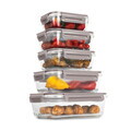 Set 5 caserole cu capac Berlinger Haus, Taupe, 370 ml / 640 ml / 1.04 L / 1.52 L, sticla/plastic, taupe/transparent
