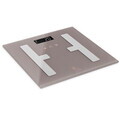 Cantar digital pentru baie Berlinger Haus, Taupe, 30x30 cm, max 180 kg, sticla temperata, taupe mat
