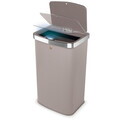 Cos de gunoi cu senzor Berlinger Haus, Taupe, 38.5x28.5x65 cm, 60 L, otel, taupe mat
