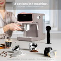Espressor digital 3 in 1 Berlinger Haus, Taupe, 950W, 21x25.9x28 cm, inox, taupe mat
