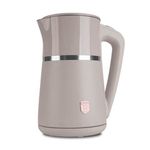 Ceainic electric cu pereti dubli Berlinger Haus, Taupe, 21.6x15.5x26.2 cm / 1.7 L, plastic/inox, taupe mat