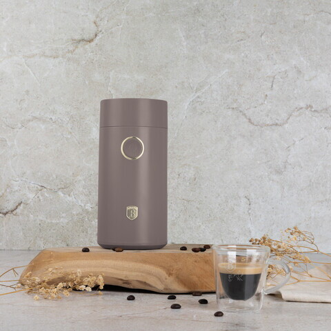 Rasnita electrica de cafea Berlinger Haus, Taupe, 150W, inox, taupe mat