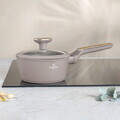 Cratita cu capac Berlinger Haus, Taupe Nordic, 16 cm, 1.2 L, aluminiu forjat, taupe mat/natur