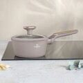 Cratita cu capac Berlinger Haus, Taupe Nordic, 16 cm, 1.2 L, aluminiu forjat, taupe mat/natur