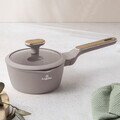 Cratita cu capac Berlinger Haus, Taupe Nordic, 16 cm, 1.2 L, aluminiu forjat, taupe mat/natur