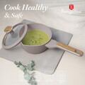 Cratita cu capac Berlinger Haus, Taupe Nordic, 16 cm, 1.2 L, aluminiu forjat, taupe mat/natur