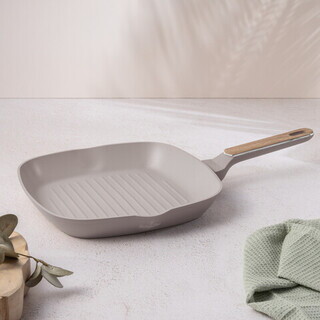 Taupe mat;Natur, Tigaie grill 28 cm