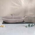 Tigaie grill cu capac Berlinger Haus, Taupe Nordic, 28 cm, 2.1 L, aluminiu forjat, taupe mat/natur