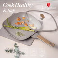 Tigaie grill cu capac Berlinger Haus, Taupe Nordic, 28 cm, 2.1 L, aluminiu forjat, taupe mat/natur