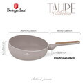 Tigaie flip Berlinger Haus, Taupe Nordic, 26 cm, aluminiu, taupe mat/natur