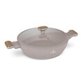 Oala cu capac Berlinger Haus, Taupe Nordic, 28 cm, 3.8 L, aluminiu forjat, taupe mat/natur