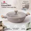 Oala cu capac Berlinger Haus, Taupe Nordic, 28 cm, 3.8 L, aluminiu forjat, taupe mat/natur