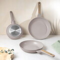 Set 3 tigai rotunde Berlinger Haus, Taupe Nordic, 20/24/28 cm, aluminiu forjat, taupe mat/natur