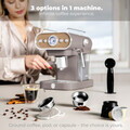 Espressor 3 in 1 Berlinger Haus, Taupe Nordic, 950W, 23x26.5x30.5 cm, inox, taupe mat/natur