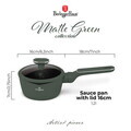 Cratita cu capac Berlinger Haus, Matte Green, 16 cm, 1.2 L, aluminiu forjat, verde mat