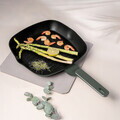 Tigaie grill Berlinger Haus, Matte Green, 28 cm, 2.1 L, aluminiu forjat, verde mat