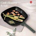 Tigaie grill Berlinger Haus, Matte Green, 28 cm, 2.1 L, aluminiu forjat, verde mat